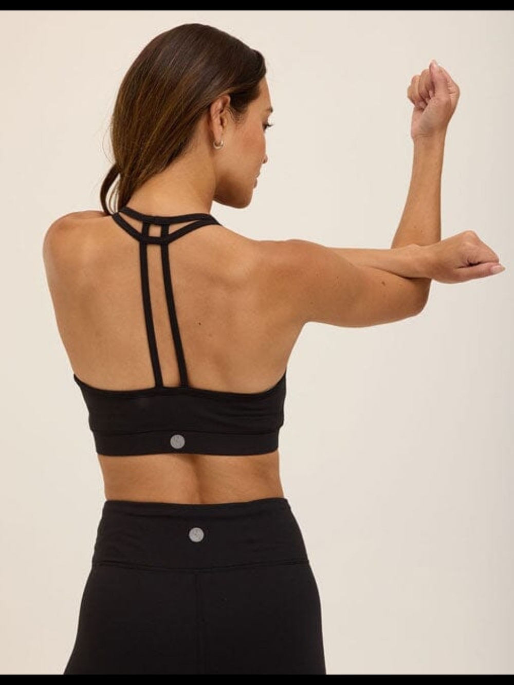 Threads For Thought Black Sporta Bra - Size Large - Picture 2 of 9